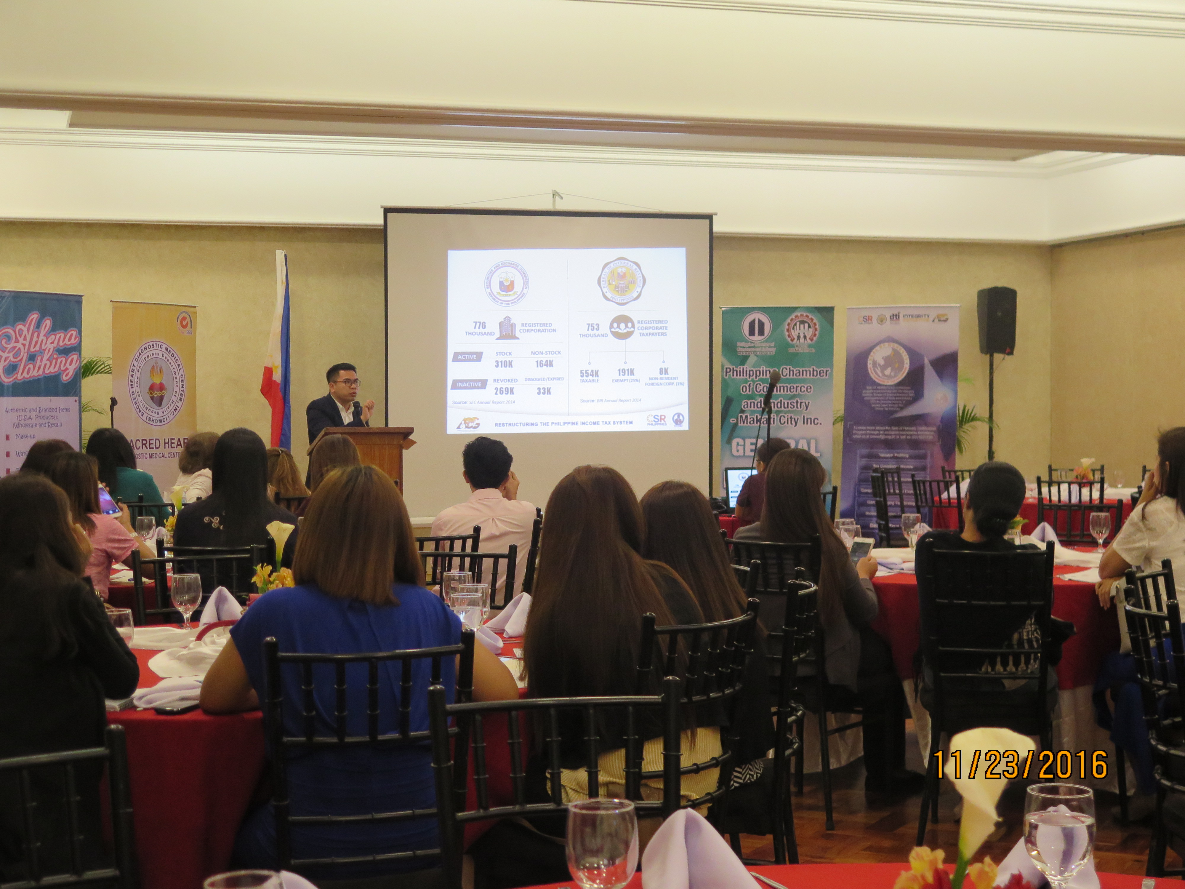 2016 BIR Tax Seminar - Makati Sports' Club | November 23, 2016 — archival photograph