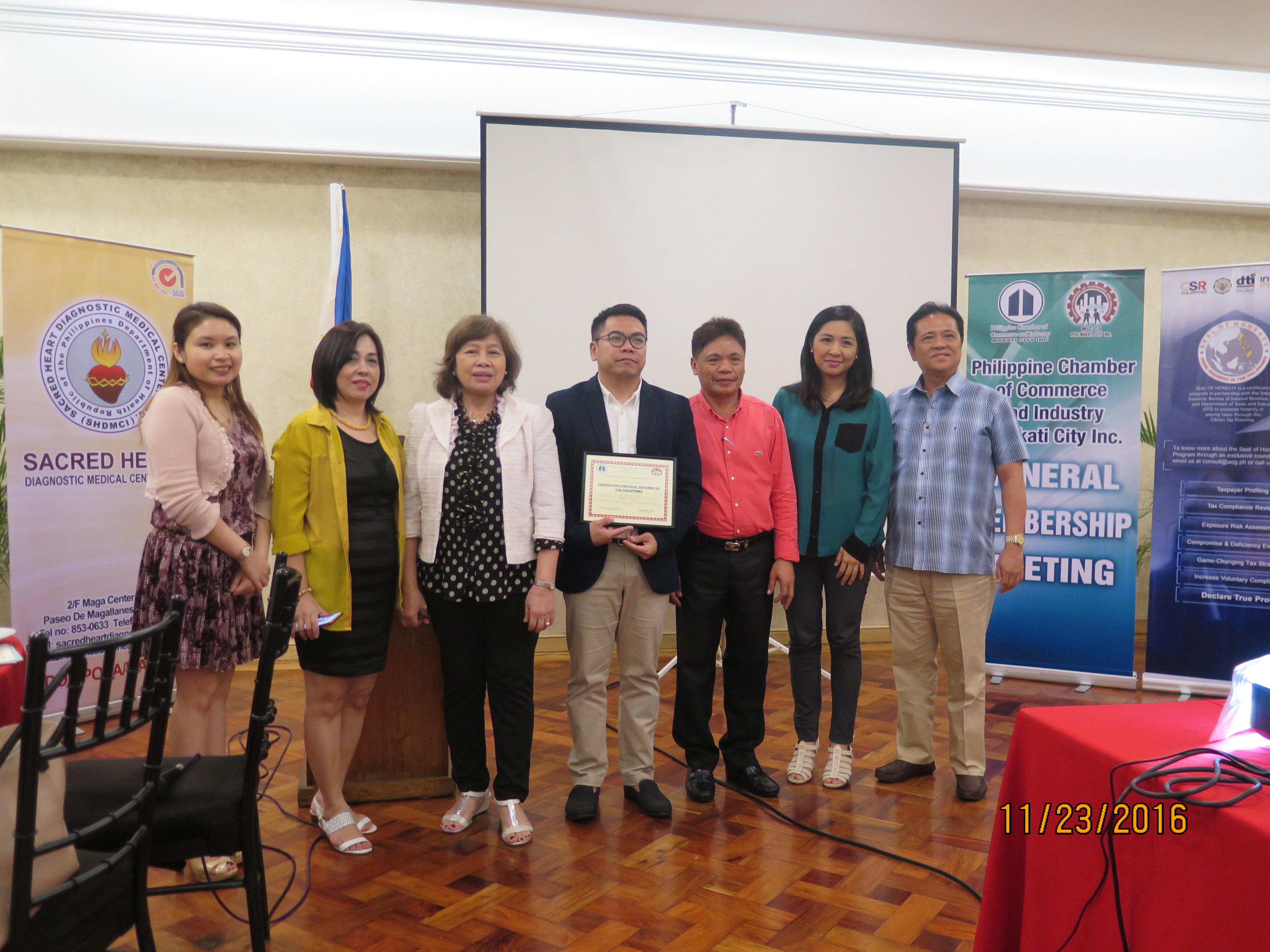 2016 BIR Tax Seminar - Makati Sports' Club | November 23, 2016 — archival photograph